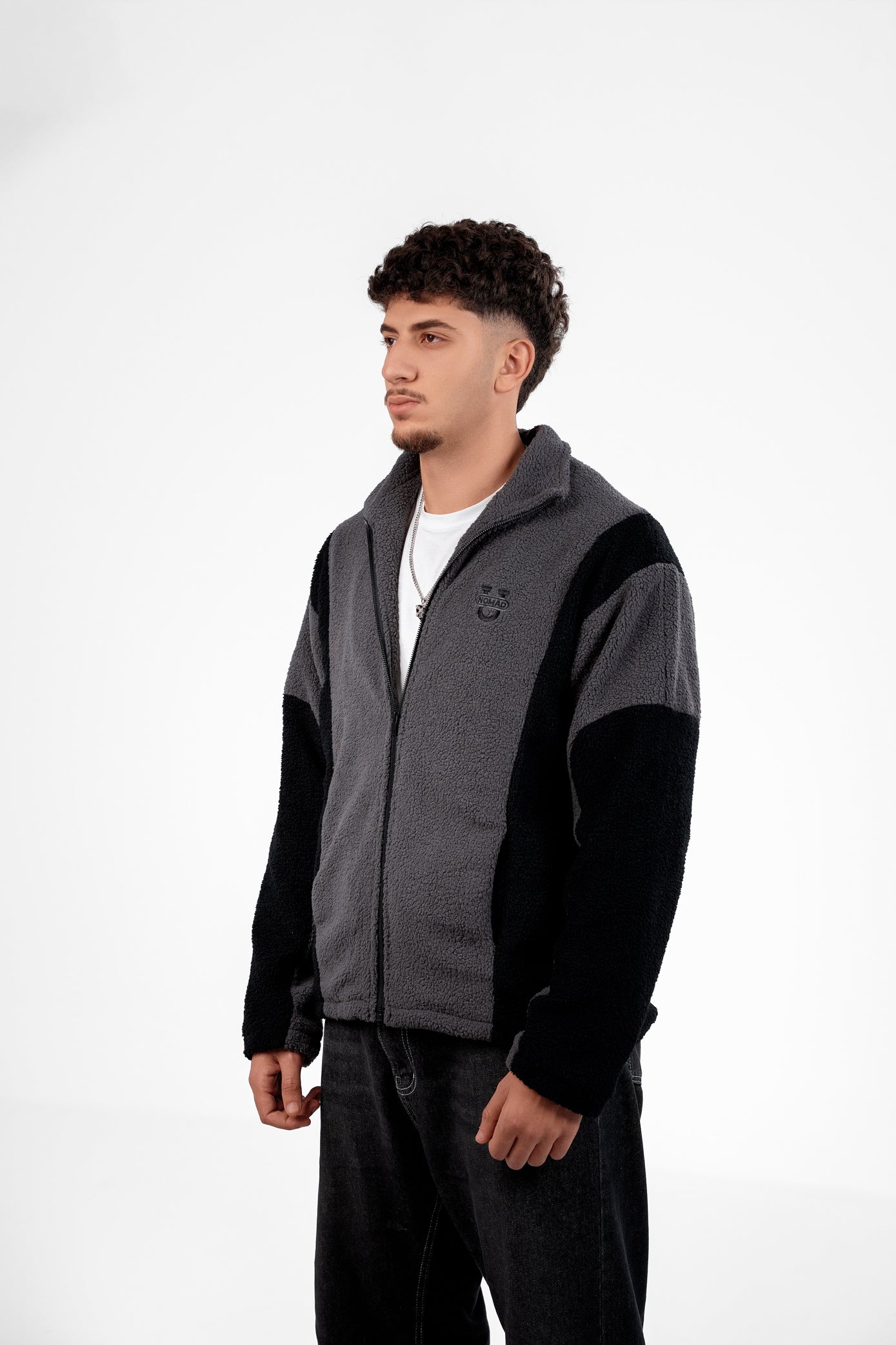 Fleece Jacket - Black/Grey