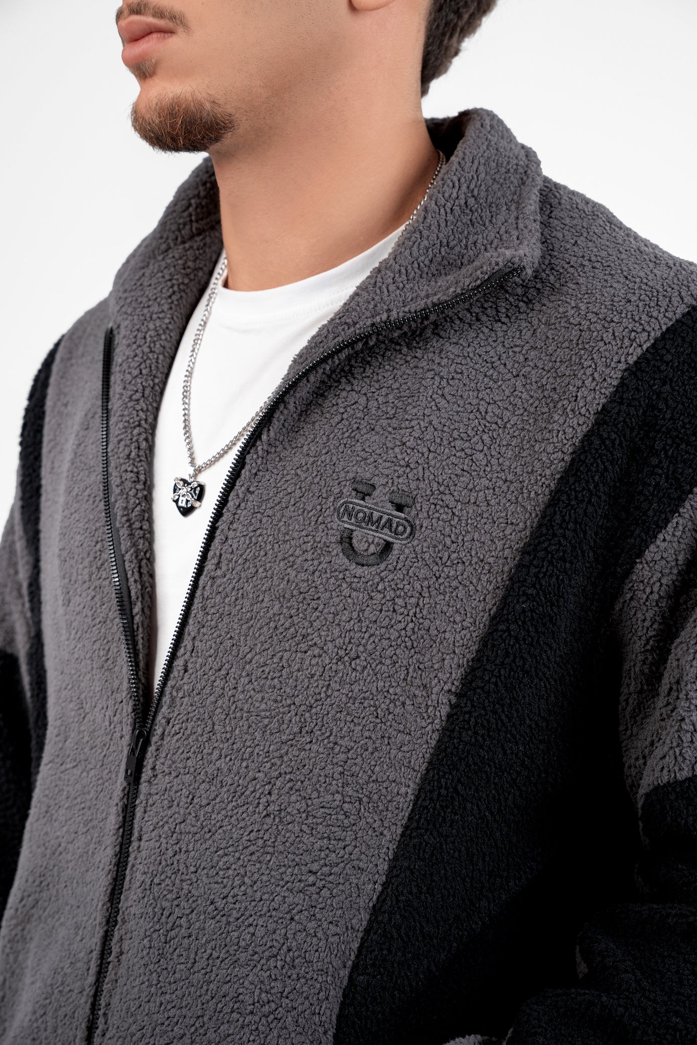 Fleece Jacket - Black/Grey